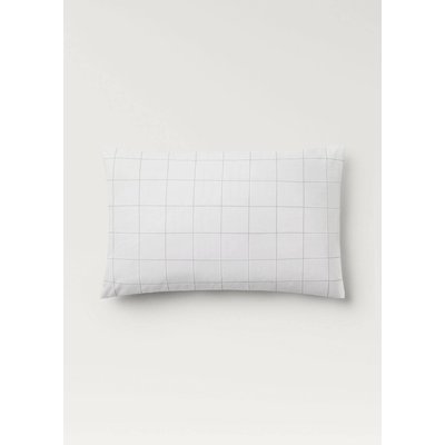 Deux taies d'oreiller percale de coton carreau bicolore 50x75 cm MANGO HOME