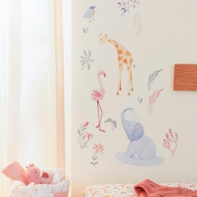 Stickers muraux pour enfant Petits animaux de la brousse LITTLE DUTCH
