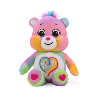 Peluche Bisounours - TOUTENSEMBLE - 22cm - Glitter cœur arc-en-ciel PIOUPIOU ET MERVEILLES