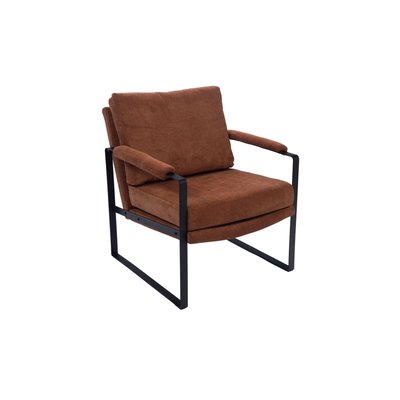 Fauteuil à accoudoirs en métal et velours côtelé - INDY AMADEUS
