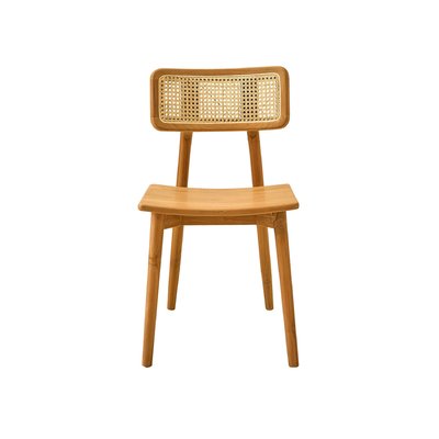 Chaise en teck massif et cannage  SIXTINE BERAH GETAH