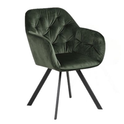 Fauteuils de table Antoine en tissu avec accoudoir TOILINUX