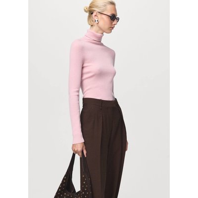 Pull-over à col montant en laine MANGO