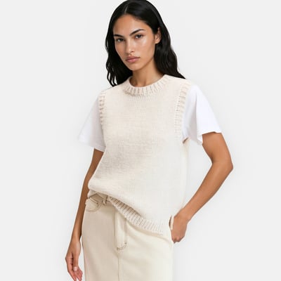Жилет без рукавов с круглым вырезом LA REDOUTE COLLECTIONS
