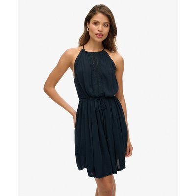 Robe dos nu bleu marine clearance