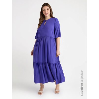 Robe longue en viscose LENZING™ ECOVERO™, tissu frais et léger pour une sensation agréable sur la peau FIORELLA RUBINO