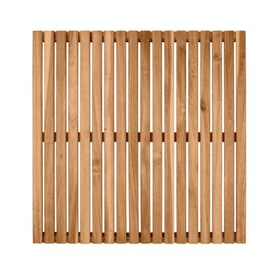 Caillebotis de douche carré en bois d'acacia WENKO