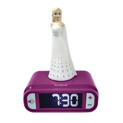 Réveil avec Veilleuse en 3D design Reine des Neiges Elsa LEXIBOOK