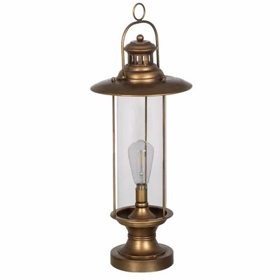 Lanterne LED en verre et métal doré 18 lumens WADIGA