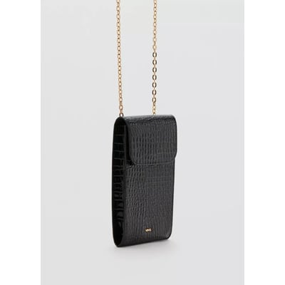 Housse téléphone portable effet croco brillant MANGO
