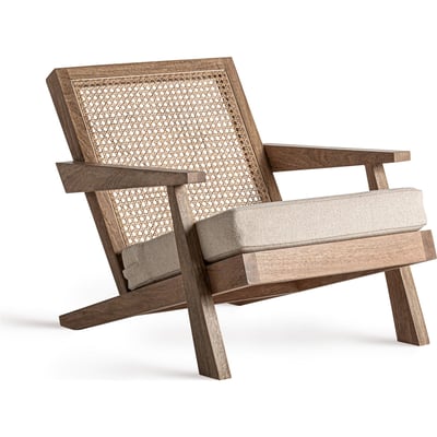 Fauteuil art déco en bois de manguier RECOLLECTION
