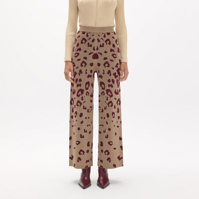 Pantalon jacquard imprimé léopard LOLA CASADEMUNT