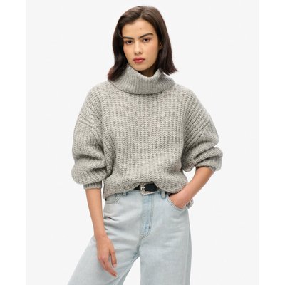 Pull côtelé brossé à col ample SUPERDRY