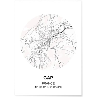 Affiche Carte Gap L'AFFICHERIE