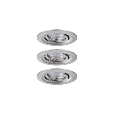 Kit De 3 Spots Encastrables Nova Mini Ronds Orientables Aluminium PAULMANN