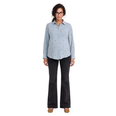 Chemise gaze de coton brodé FM grossesse et allaitement VERTBAUDET