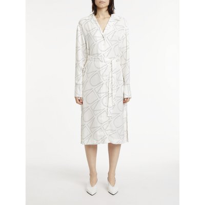 Printed Shirt Dress with Long Sleeves CALVIN KLEIN