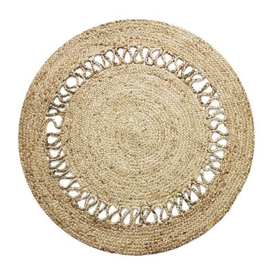 Tapis salon rond en jute vague  FUNNY JUTE - style bohème THE DECO FACTORY