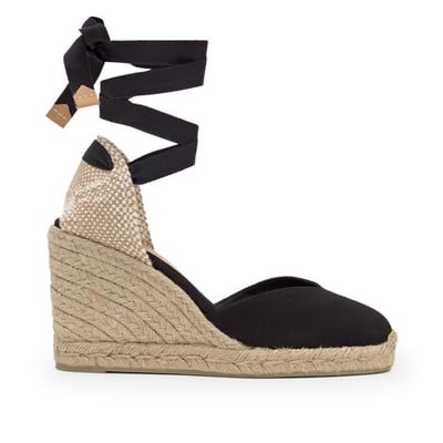 Espadrilles compensées en jute tressée à découpe en V CHIARA PLATFORM CASTANER