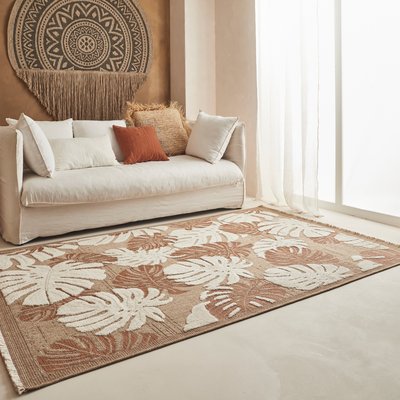Tapis intérieur extérieur à motif feuille TULUM NAZAR RUGS