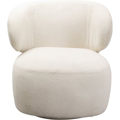Fauteuil pivotant en polyester bouclé, ELITE KARE DESIGN