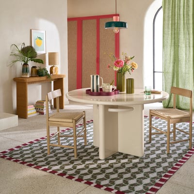 Marvela Lacquered Round 4-Seater Dining Table LA REDOUTE INTERIEURS