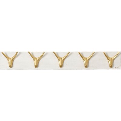 Portemanteau mural cerfs blanc et doré 75cm KARE DESIGN