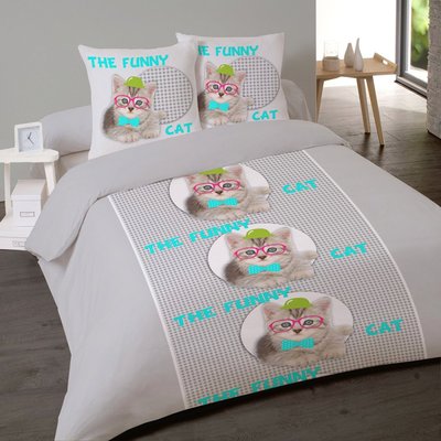 Housse de couette  Chaton  coton 52 fils DECORATIE