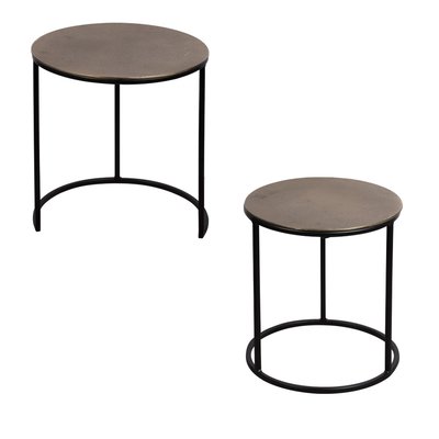 Set de 2 bouts de canapés ronds   41 et 39 cm TABLE PASSION