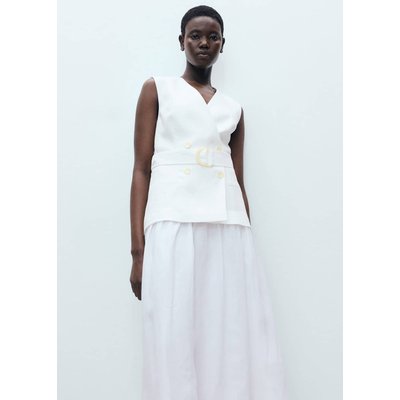 Robe à ceinture tissu combiné MANGO