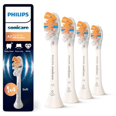 Brossette dentaire Sonicare lot de 4 - HX9094/87  white All in One A3 PHILIPS
