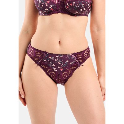 Slip dentelle et microfibre Amelie Print SANS COMPLEXE