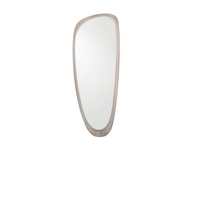 90cm Grey Wooden Teardrop Wall Mirror SO'HOME