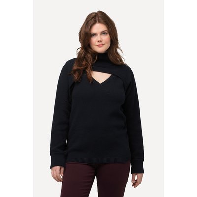 Pull 2-en-1 en maille côtelée, col en V ULLA POPKEN
