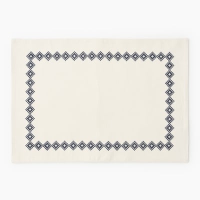 Set de table 100%coton broderie, 33x48 cm MONOPRIX