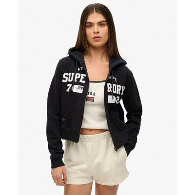 Sweat à capuche court décontracté zippé Athletic Essentials SUPERDRY