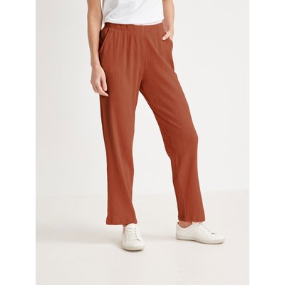 Pantalon en tissu créponné COULEURS ET PRIX