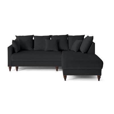 Canapé d'Angle Convertible en Velours 4 places - FLAMINGO LISA DESIGN