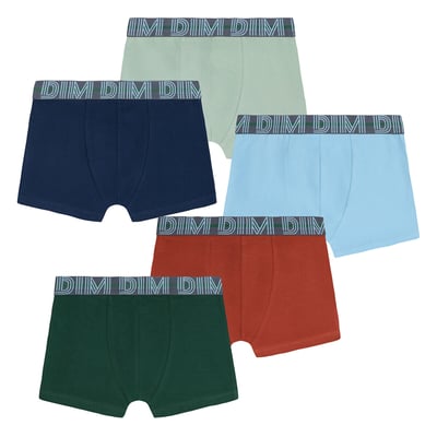 Lot de 5 boxers 4/5-16 ans DIM