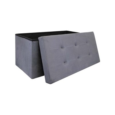 Banc coffre de rangement en suédine Lina CMP