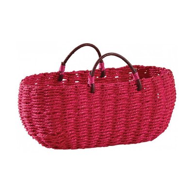 Panier ovale en jonc fuchsia AUBRY GASPARD