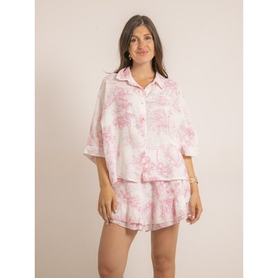 Chemise Gaze De Coton Motifs Toile De Jouy Olea DONA LISA