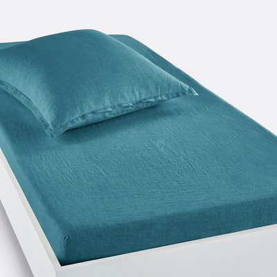 Drap housse enfant lin lavé, bonnet 30cm, Linot LA REDOUTE INTERIEURS