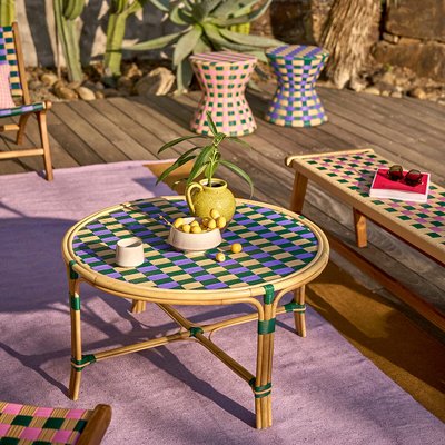 Bianca Rattan and Woven Resin Coffee Table LA REDOUTE INTERIEURS