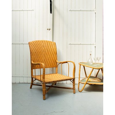 Fauteuil en osier Ernest N°70 - Bon état DEBONGOUT