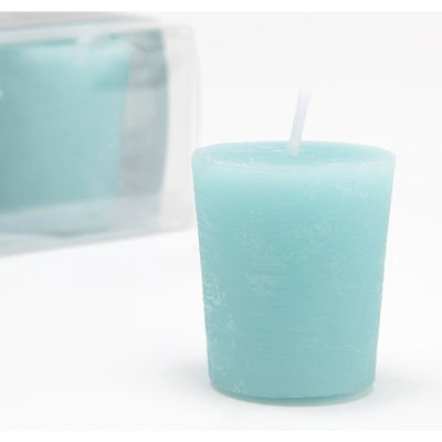 Lot de 4 bougies   4,6 x 5,1 cm   azur-VOTIVE AMADEUS