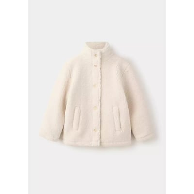 Manteau effet moutonné boutons MANGO KIDS