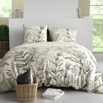 Parure housse de couette en coton imprimée, Thais C DESIGN HOME TEXTILE