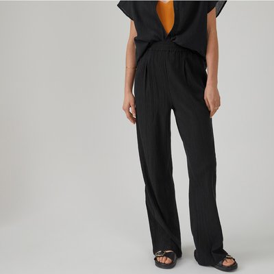 Pantaloni da spiaggia larghi, in crépon di cotone LA REDOUTE COLLECTIONS