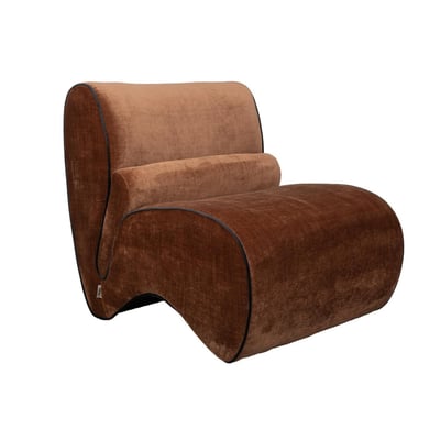 Fauteuil lounge en velours - DONNA DUTCHBONE